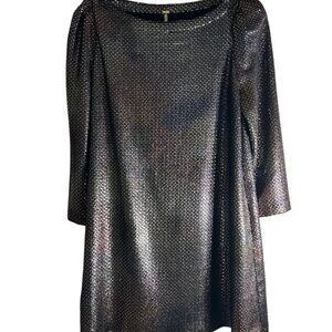 Free People Black Metallic Mini Dress XS